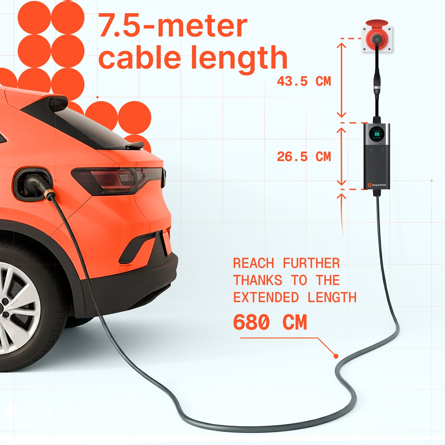 Hordozható töltő Q11 PRO (16A, Type 2, 11kW) + 2x adapter