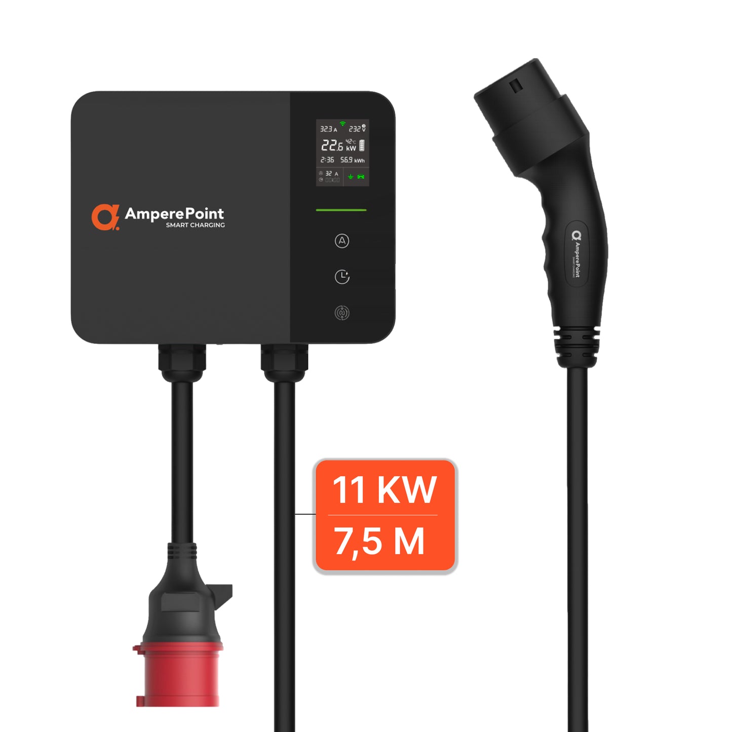 Зарядний пристрій Wallbox EV PRIME 11 кВт + штекер