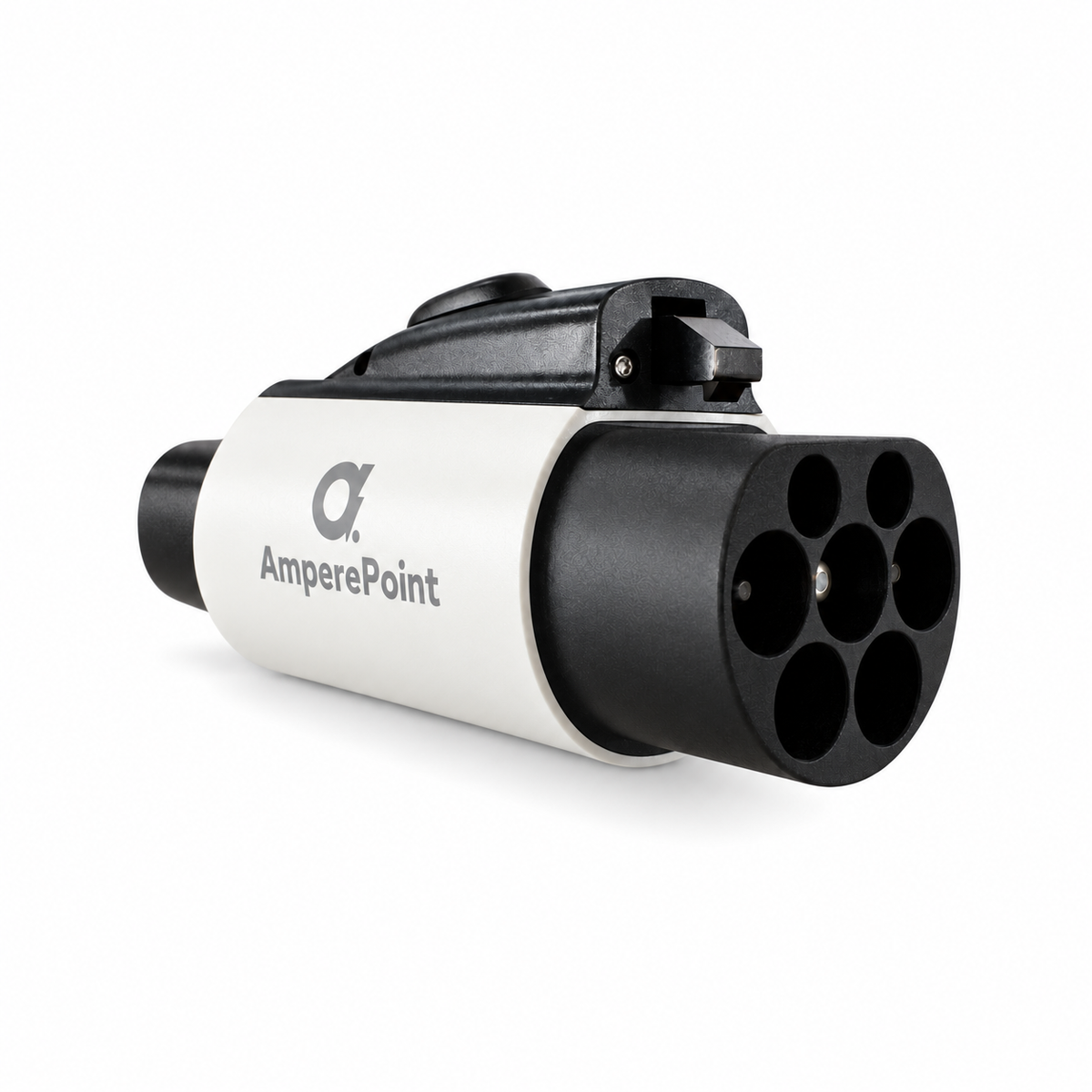 AmperePoint Type 2 to Tesla NACS adapter – Type 2 socket side for the charging cable plug