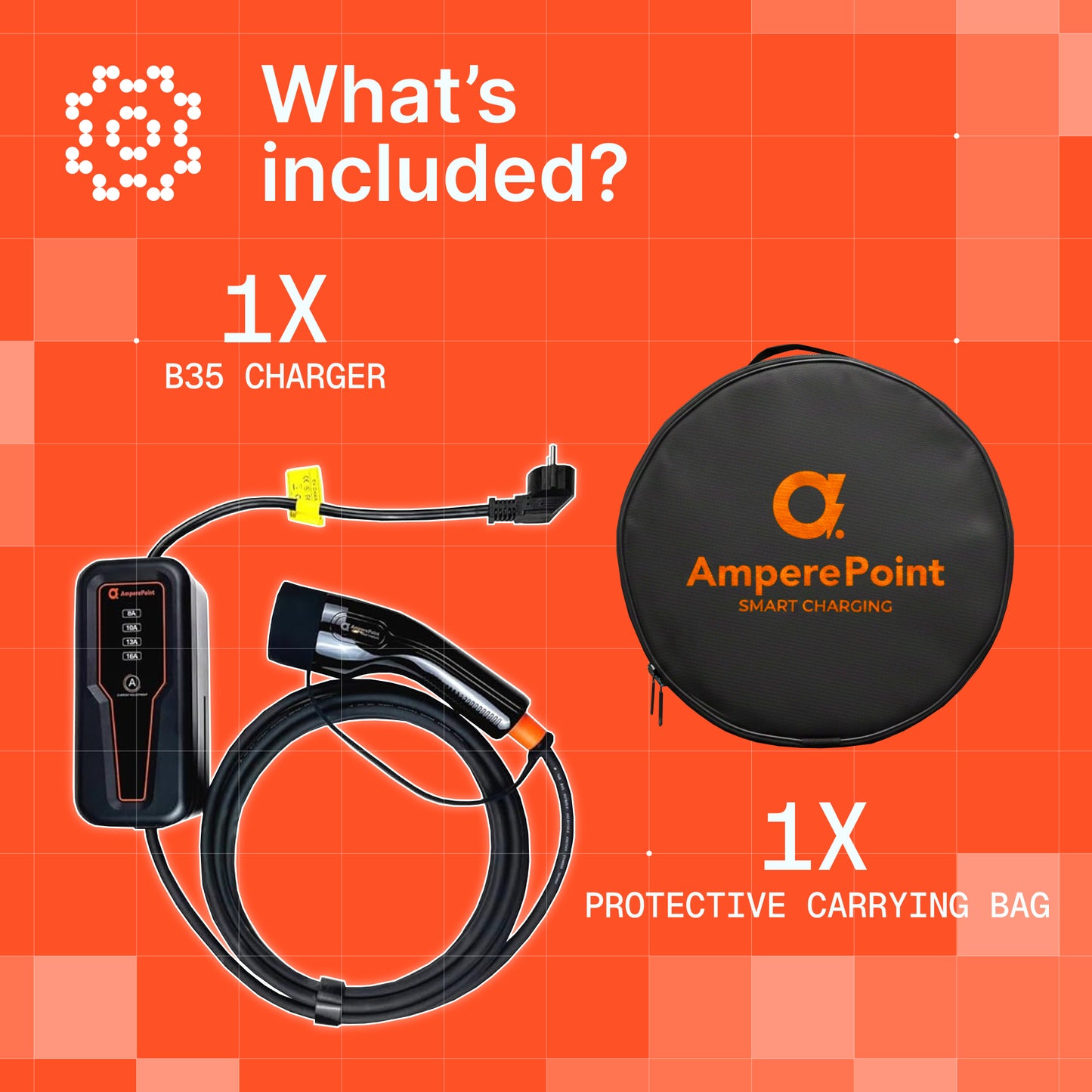 Преносимо зарядно B35 (16A, Тип 2, 3.7kW)