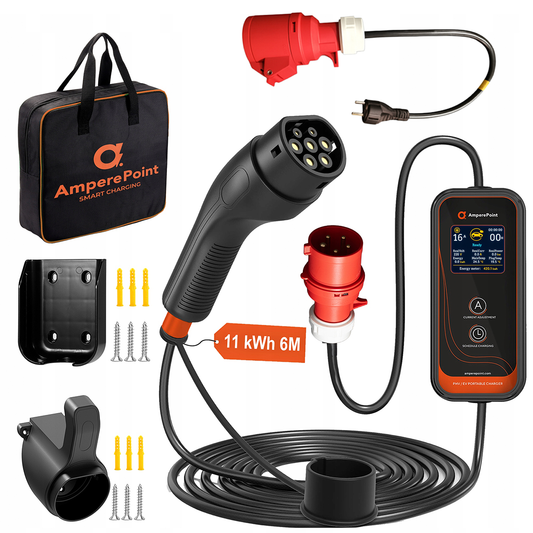 Портативний зарядний пристрій P11 - 16A, 11kW, тип 2 