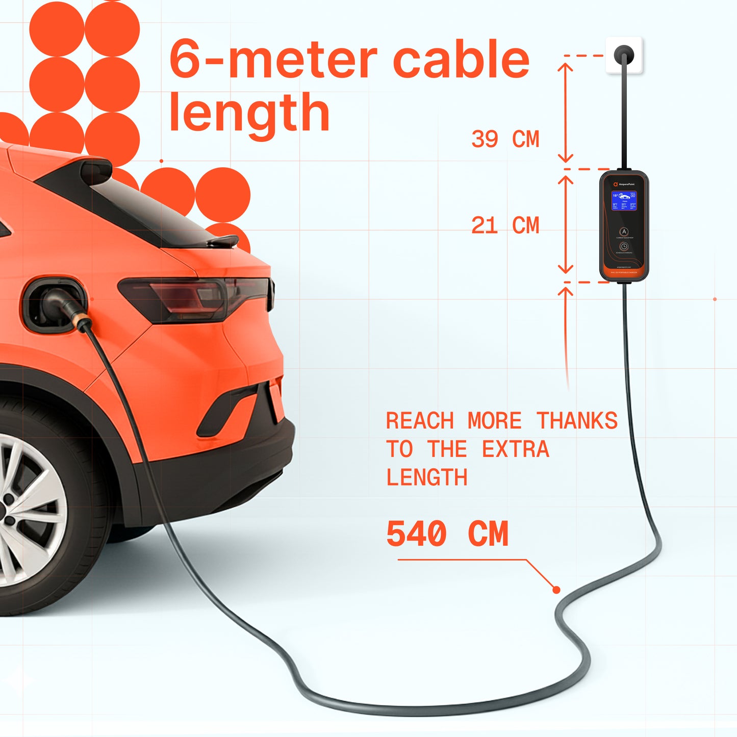Portable Charger P35 (16A, Type 2, 3.7kW) 6 meters
