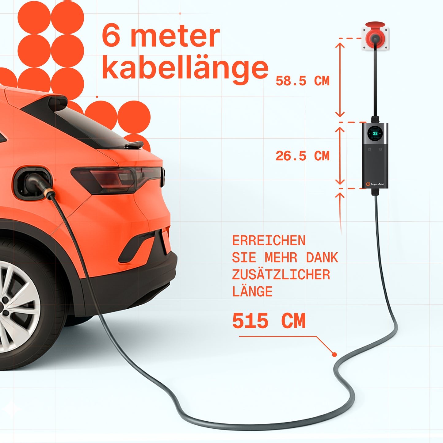 Portable Charger Q11 (16A, Type 2, 11kW) + Adapter CEE16A-Schuko