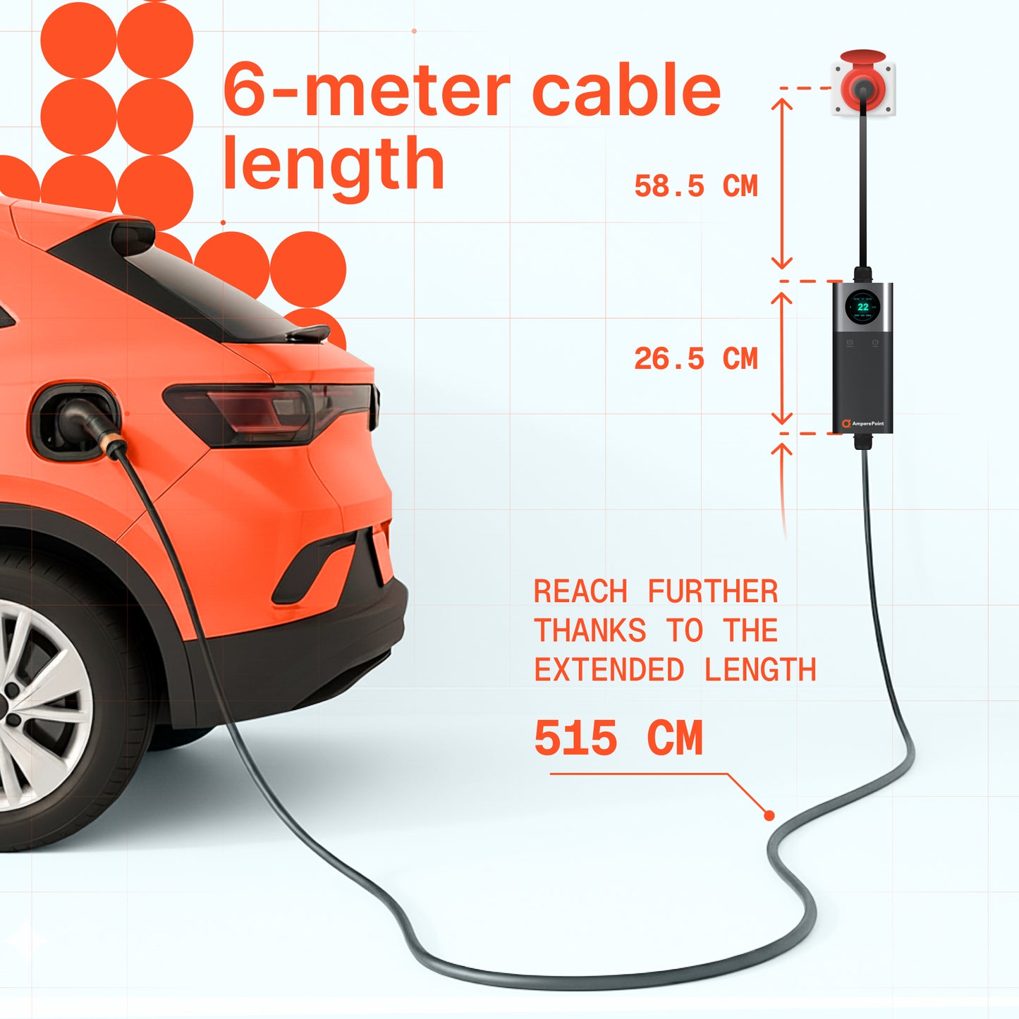 Hordozható töltő Q11 (16A, Type 2, 11kW) mobilalkalmazás