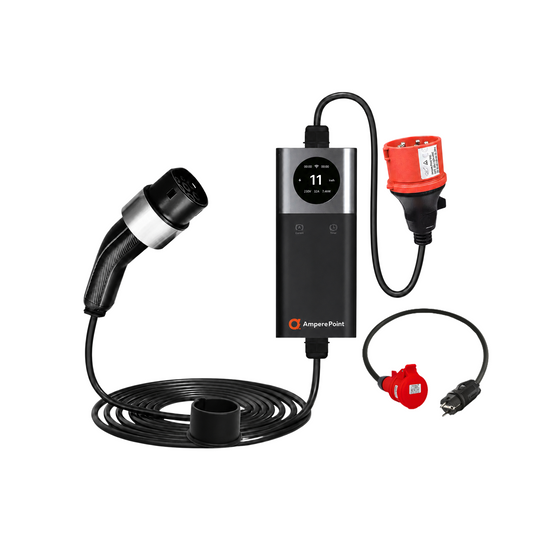 Portable Charger Q11 (16A, Type 2, 11kW) + Adapter CEE16A-Schuko