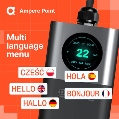 Portable Charger Q11 (16A, Type 2, 11kW) + Adapter CEE16A-Schuko